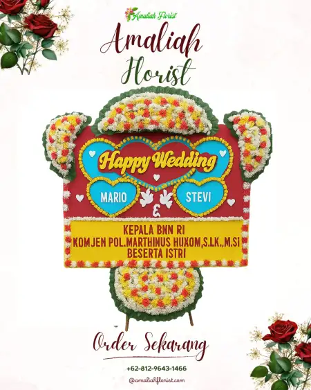 Papan Bunga Pernikahan Kresno Widodo